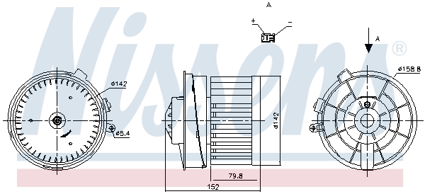 Wentylator wnętrza NISSENS 87721