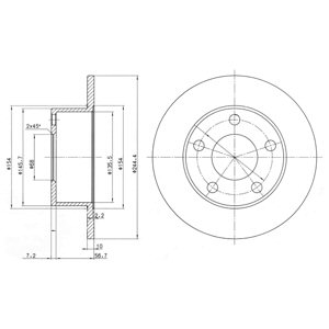 Tarcza hamulcowa DELPHI BG2746