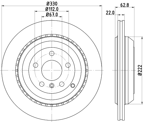 Tarcza hamulcowa HELLA 8DD 355 113-231