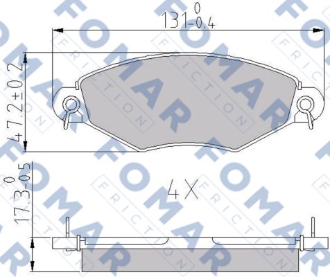 Klocki hamulcowe FOMAR FRICTION FO 688181