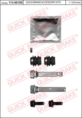 Zestaw tulei prowadzących zacisk hamulca QUICK BRAKE 113-0018X