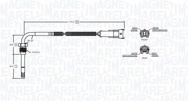 Czujnik  temperatury spalin MAGNETI MARELLI 172000239010