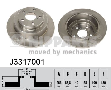 Tarcza hamulcowa NIPPARTS J3317001