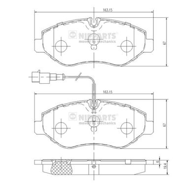 Klocki hamulcowe NIPPARTS N3601100