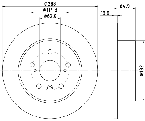 Tarcza hamulcowa HELLA 8DD 355 109-051