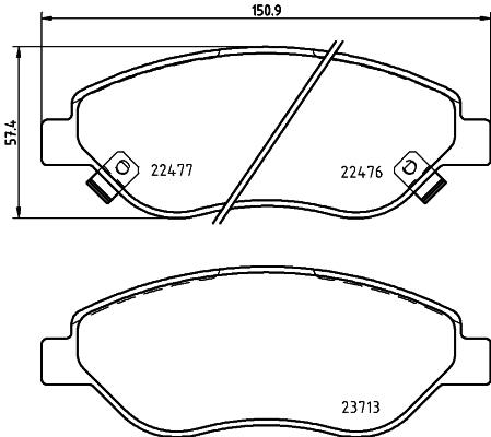 Klocki hamulcowe BREMBO P 23 178