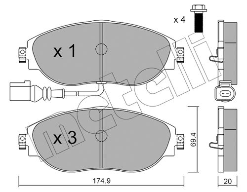 Klocki hamulcowe METELLI 22-0952-0