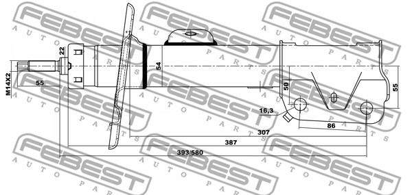 Amortyzator FEBEST 21110-004FR