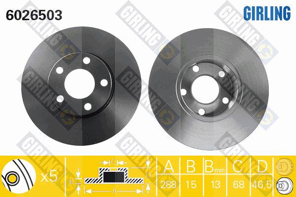 Tarcza hamulcowa GIRLING 6026503