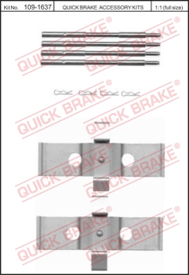 Zestaw akcesoriów montażowych  klocków hamulcowych QUICK BRAKE 109-1637