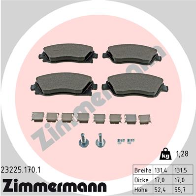 Klocki hamulcowe ZIMMERMANN 23225.170.1