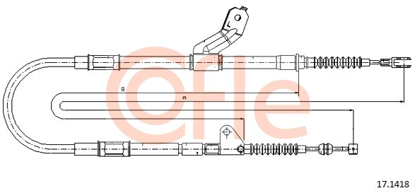 Linka hamulca ręcznego COFLE 92.17.1418