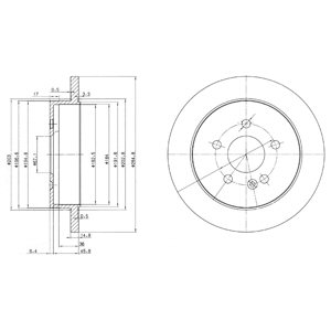 Tarcza hamulcowa DELPHI BG3398