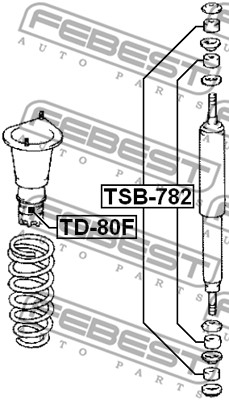 Dystans gumowy FEBEST TD-80F