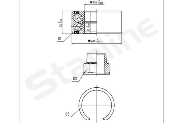 Zestaw łożysk koła STARLINE LO 03414