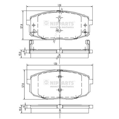 Klocki hamulcowe NIPPARTS J3600319