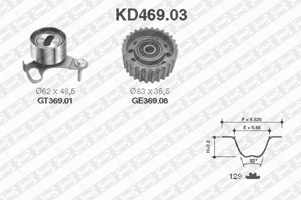 Zestaw paska rozrządu SNR KD469.03