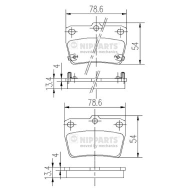 Klocki hamulcowe NIPPARTS J3612020