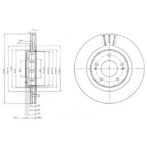 Tarcza hamulcowa DELPHI BG4038C