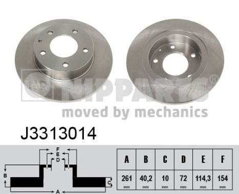 Tarcza hamulcowa NIPPARTS J3313014