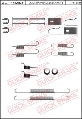 Zestaw dodatków do szczęk hamulcowych QUICK BRAKE 105-0847