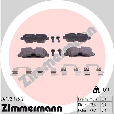 Klocki hamulcowe ZIMMERMANN 24192.175.2