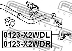 Łącznik stabilizatora FEBEST 0123-X2WDL