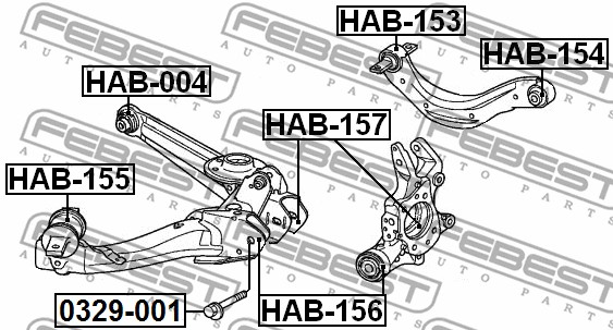 Tuleja wahacza FEBEST HAB-157