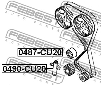 Rolka napinacza paska rozrządu FEBEST 0487-CU20
