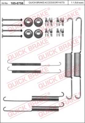 Zestaw dodatków do szczęk hamulcowych QUICK BRAKE 105-0758