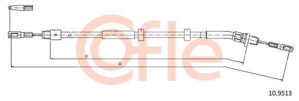 Linka hamulca ręcznego COFLE 92.10.9513