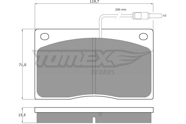 Klocki hamulcowe TOMEX BRAKES TX 11-74