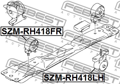 Poduszka silnika FEBEST SZM-RH418LH
