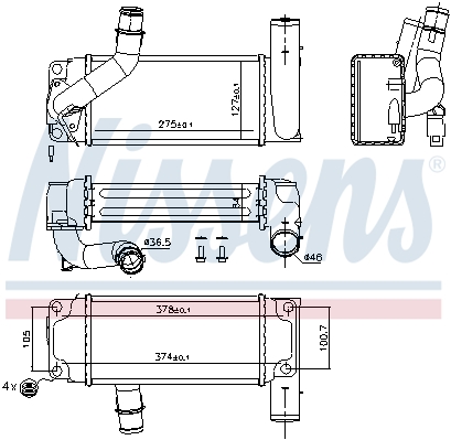 Chłodnica powietrza intercooler NISSENS 96429