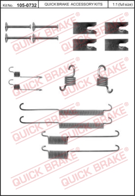 Zestaw dodatków do szczęk hamulcowych QUICK BRAKE 105-0732