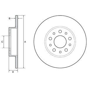 Tarcza hamulcowa DELPHI BG4655C