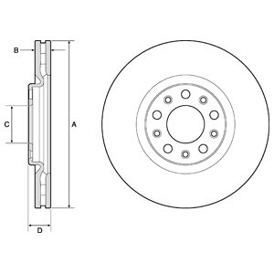 Tarcza hamulcowa DELPHI BG4763C