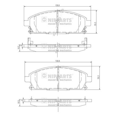 Klocki hamulcowe NIPPARTS J3601071