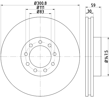 Tarcza hamulcowa HELLA 8DD 355 115-531