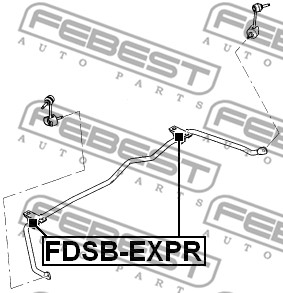 Guma stabilizatora FEBEST FDSB-EXPR