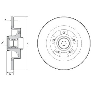 Tarcza hamulcowa DELPHI BG9115RS