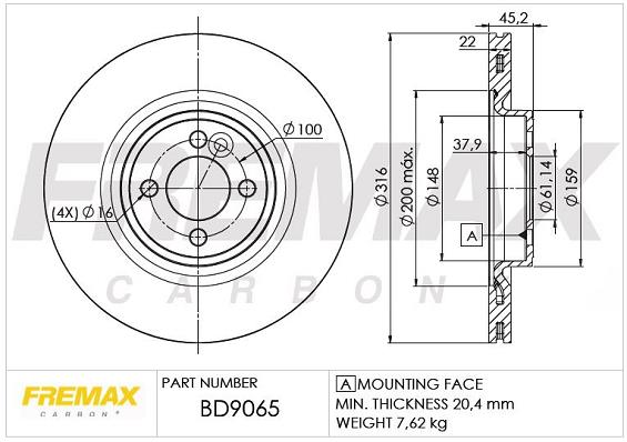 Tarcza hamulcowa FREMAX BD-9065