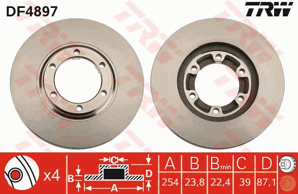Tarcza hamulcowa TRW DF4897