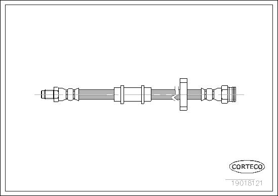 Przewód hamulcowy elastyczny CORTECO 19018121
