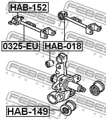 Tuleja wahacza FEBEST HAB-018