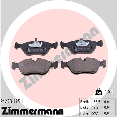 Klocki hamulcowe ZIMMERMANN 21273.195.1