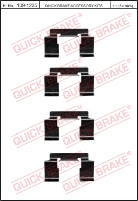 Zestaw akcesoriów montażowych  klocków hamulcowych QUICK BRAKE 109-1235