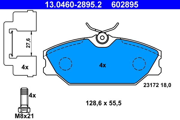 Klocki hamulcowe ATE 13.0460-2895.2