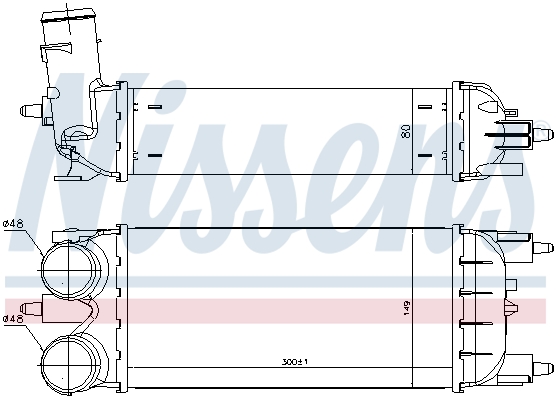 Chłodnica powietrza intercooler NISSENS 96437