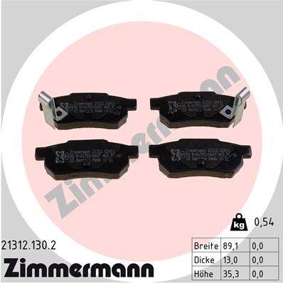 Klocki hamulcowe ZIMMERMANN 21312.130.2